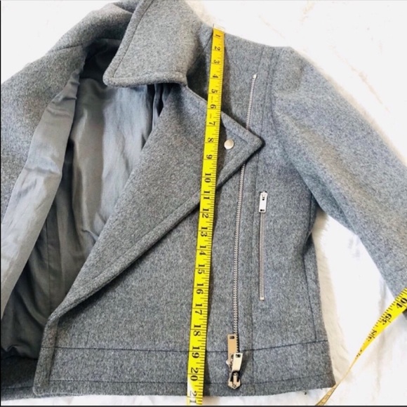 Rare! Stella McCartney Gray Wool Moto Biker Jacket Like New! - Picture 13 of 16